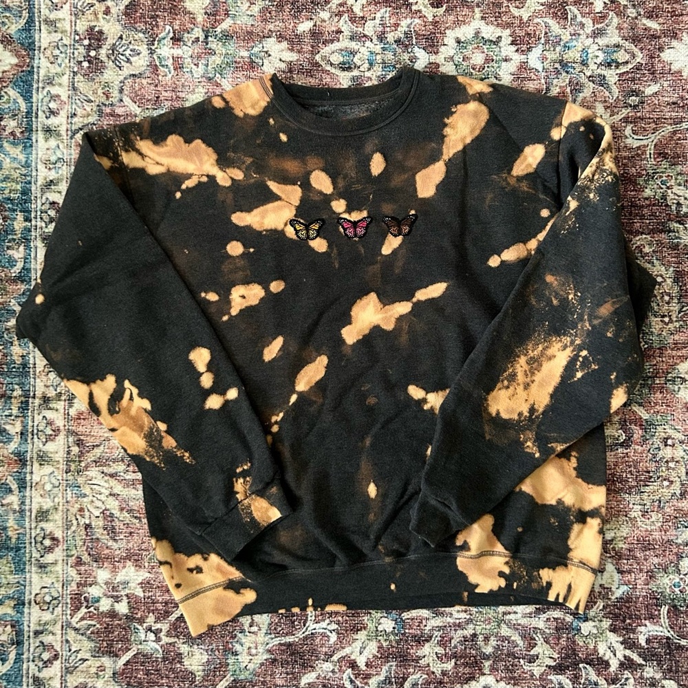Bleached butterfly sweatshirt